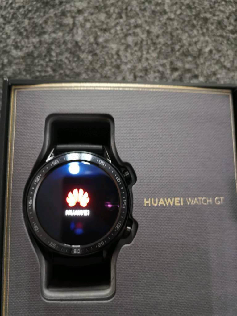 huawei watch gt 46.5 mm black stainless steel case with graphite black band